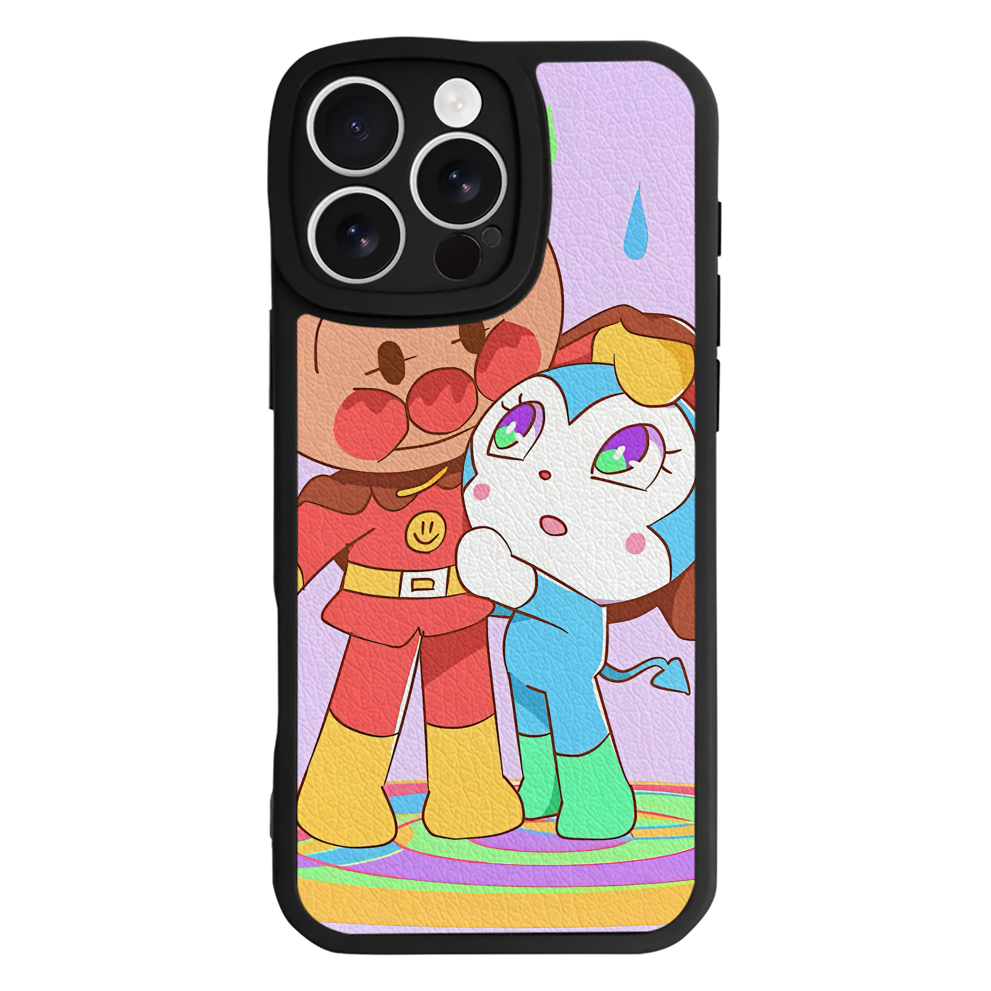（画像用） アンパンマン Anpanman 【iPhone 16シリーズ対応】シリコンスマホケース（レザー調） 材質：シリコン